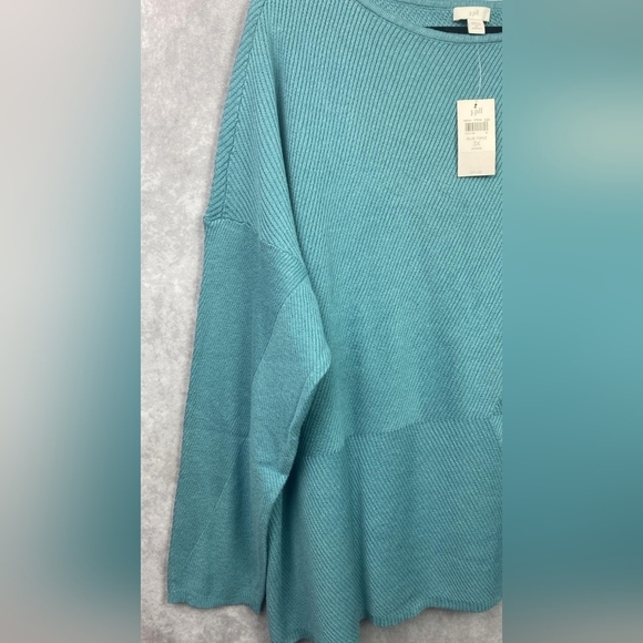 J‎ Jill Blue Topaz Boat Neck Sweater Size 3X - Picture 5 of 8